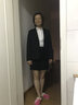 古缇琪小西装女职业装女装套装长袖修身西装外套女春秋商务正装工作制服 两扣黑西服+裙+白衬衫 XL 实拍图