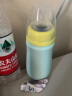小比咔婴儿保温奶瓶两用宝宝宽口径316不锈钢吸管奶瓶新生儿保暖奶壶 绿色240ml 1瓶4用 实拍图