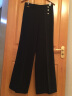 丹宝罗（Doubl）摩登舞裤子新款女高腰拉丁舞裤国标舞练功阔腿长裤跳舞裤 黑色厚款（前侧三粒扣）女裤 XL 29/腰围2尺2 实拍图
