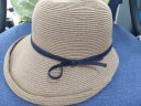 SOMUBAY赫本风遮阳草帽女复古可折叠盆帽渔夫帽子太阳帽凉帽太阳帽母亲节 CM-324 夹竹桃粉 可调节(56-58cm) 实拍图