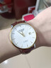 KASSAW卡梭名表  瑞士认证手表男士大表盘进口机芯机械表男女情侣手表 间金白面（带鉴定证书）皮带男款 实拍图