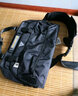 Likros 单肩包男新款潮流邮差包休闲旅行运动背包男士单肩斜挎包死飞包学生个性书包 黑色布料 实拍图