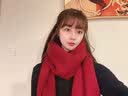丝界秋冬围巾100%羊毛披肩保暖通勤百搭高级纯色情侣款围巾送礼礼物 酒红 180cm*30cm 实拍图