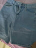 王熙麦 网红高腰牛仔短裤女五分裤2023夏季新款宽松显瘦韩版A字阔腿裤in 5040复古浅蓝 无腰带 M建议95-105斤左右 实拍图