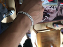 梦至尊999男士手链 白足银男生手链999马鞭链男款扁链实心手链 29-30克20厘米宽9MM 实拍图