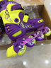 乐秀轮滑护具儿童男女溜冰滑板车原厂护具防护六件套 6件套 紫色L（适合9岁以上） 实拍图
