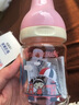 贝儿欣（BABISIL） 婴儿奶瓶 新生儿宝宝宽口径玻璃奶瓶感温变色 粉红- 150ml 实拍图