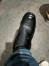 蜻蜓牌冬季棉鞋男士真皮加绒加厚保暖厚底防滑中老年爸爸鞋子高帮皮鞋男 黑色 39 实拍图