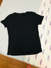 艾路丝婷短袖T恤女夏装新款上衣韩版修身纯色体恤TX3561 圆领黑色 2XL 实拍图