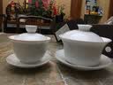 古德窑 纯白玉瓷盖碗茶杯 特大号三才碗陶瓷功夫茶具茶壶敬茶碗泡茶器 实拍图