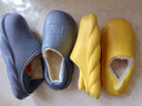 安尚芬居家防臭棉拖鞋男士大码秋冬季加绒室内保暖防滑软厚底地板拖女款 深灰 38-39 标准码 实拍图