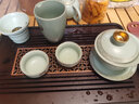 竹制密胺小茶盘托盘储水排水两用茶台茶海创意合金仿黑檀木色功夫茶具盘 中号/储排双用(胡桃/窗花)-密胺/黑 实拍图
