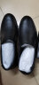 零度Zero皮鞋男新款商务休闲皮鞋英伦一脚蹬男鞋舒适软底乐福鞋 黑色 39 实拍图