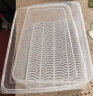 家の物语（KATEI STORY）冰箱冷冻鱼肉沥水保鲜盒不串味厨房分类收纳盒塑料带沥水板 窄型 2.6L  一个装 单件装 2.6L 实拍图