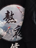雅鹿短袖T恤男纯棉韩版潮流宽松大码透气打底衫青少年学生夏天休闲t恤 黑/四色纹印 XL （重140-150斤高170-175） 实拍图