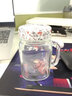 KINGZUO进口玻璃杯公鸡杯水杯果汁杯咖啡杯茶杯梅森杯带盖【1支】  送勺+公鸡盖+斑马盖 实拍图