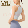 VFU运动内衣女前拉链高强度防震文胸跑步健身瑜伽服背心 白色 L 晒单实拍图