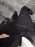 花花公子（PLAYBOY）【加绒可选】西裤男正装西服裤子男商务休闲九分裤长小脚修身直筒 九分藏青+九分黑 32 实拍图