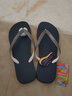 黑玛人字拖男防滑防臭拖鞋外穿休闲沙滩鞋厚底凉拖鞋一脚蹬 深蓝色 45 (289mm) 实拍图