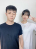 BINYUXD【高品质三件】莫代尔棉冰丝t恤男士短袖夏季纯色打底体恤衫速干T 1.白+黑+铁灰 XL ( 建议110-130斤) 实拍图