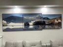 唤墙 客厅装饰画现代简约沙发背景墙壁画新中式大气靠金山水叠加挂画 湖光山色 150x40cm(适合2米沙发)晶瓷 实拍图