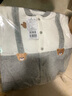 拉比婴儿衣服连体衣秋冬男童女加厚保暖哈衣连帽夹棉宝宝爬服金貂绒 全开灰色 66cm 实拍图