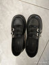 大东时尚乐福鞋女2025春季新款学院风中跟粗跟小皮鞋圆头女鞋0706 黑色 四季款底高3.8cm 39 实拍图