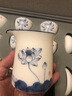 茗枝羊脂玉白瓷茶具套装家用手绘陶瓷功夫茶杯茶壶整套送老师伴手礼物 10头印象青花蓝莲花茶具套组 礼盒装 实拍图