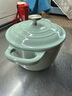 铁工房 珐琅锅汤锅加厚铸铁辅食锅双耳加深泡面锅奶锅无涂层 饭釜锅-碧梨绿 16cm 实拍图