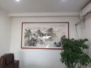 盛桢 泰山日出国画山水画客厅风景画有山无水靠山图会议室办公室挂画迎客松书房沙发背景墙装饰画聚宝盆 泰山雄姿 六尺226*116cm(实木框+有机玻璃) 实拍图