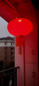 祥福缘灯笼新年装饰品大红灯笼灯植绒布婚庆节庆大门led灯春节年货节 1对led灯 200cm 实拍图