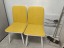栢罗 餐桌椅组合北欧大理石纹钢化玻璃餐桌椅组合饭店饭桌家用小户型 白玻璃+6黄色椅 120cm 120*70*75(高) 实拍图