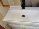 意洁利小户型蜂窝铝浴室柜组合小尺寸加深洗手盆柜迷你洗脸盆窄款洗漱台 G49x35cm白色吊柜加深盆+漱口抽拉 配普通圆弧层架镜柜 实拍图