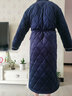 曲果（QUGUO）情侣睡衣冬季三层珊瑚绒夹棉女士加长款男士睡袍加厚保暖冬天浴袍 9891男款-宝蓝 2XL 实拍图