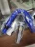 名荣洗脸盆下水管下水器带提篮落水器面盆洗手盆台盆洗手池带过滤可清洗翻板弹跳防臭排水管拖把池下水 弹跳+小提篮（带孔）+蓝色下水管 实拍图