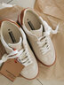 Rockfish复古德训鞋女2024年秋季运动板鞋原版平底女鞋休闲单鞋女款 米白色皮面 36 实拍图