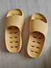 麦乐朵浴室拖鞋女夏天家居家用室内卫生间洗澡漏水镂空速干防滑凉拖鞋男 黄色【漏水加厚底】 37-38码 实拍图