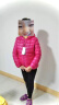 雅鹿羽绒服女短款轻薄冬连帽韩版时尚休闲白鸭绒外套修身AP 嫣红色 XL 实拍图