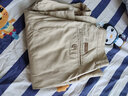 峰皓夏季纯棉高腰男裤中老年男士休闲裤双褶直筒宽松深档爸爸裤子薄款 2#米黄色 30 码/2尺3腰围 实拍图