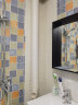 瓷砖贴纸墙面改造翻新贴卫生间装饰贴画浴室洗手间厕所防水墙贴加厚自粘墙纸 牛仔蓝 60cm宽 每5米长价格 多件连着 实拍图