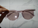海伦凯勒太阳镜女防紫外线女士时尚猫眼墨镜开车可配近视太阳镜H8910 H8910N39透粉框+果冻粉镀膜 实拍图