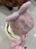 卡度熊（KADUXIONG） 婴儿帽子秋冬款宝宝冬季可爱超萌套头帽女幼儿儿童护耳帽男童冬 兔子-粉色 5个月-3岁（头围45-50cm） 实拍图