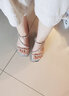 思加图【博主推荐】新款仙女风氧气鞋凉鞋一字带凉鞋EI405BL4 白/银 39 实拍图