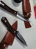 龙虎斩手工锻打分割剃骨小尖刀手把肉刀吃羊肉刀蒙古手扒肉烤肉多用刀 砂光面多用刀（含皮套） 实拍图