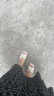 百思图商场新款时髦凉拖一字拖粗跟拖鞋女外穿TJP03BT3 米白 38 晒单实拍图
