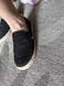 快乐玛丽（J&M）渔夫鞋男休闲2025春夏新款麻底编织一脚蹬百搭透气帆布单鞋男 黑色 40 250mm 实拍图