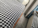 钟爱一生雪尼尔沙发垫套装四季沙发罩套巾全盖防滑千鸟格坐垫组合贵妃通用 千鸟格 黑白格 45cm*45cm 抱枕套不含芯 实拍图