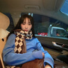 目丸针织格子围巾女秋冬季韩版百搭学生可爱少女保暖加厚毛线围脖男潮 棕色系 实拍图