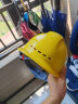 伟光 安全帽 高强度ABS透气领导监理头盔 工地建筑工程 新国标电绝缘安全帽 黄色透气款 旋钮式调节 实拍图