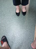 百鸟情新款女士皮鞋春秋款妈妈鞋子女粗跟女单鞋低跟女鞋大码女鞋子 B610黑色 41 实拍图